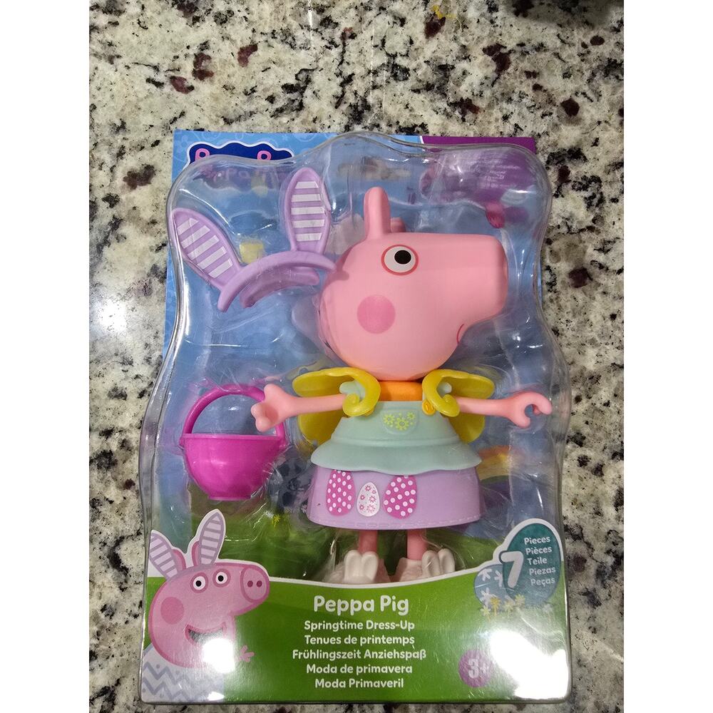 Peppa Pig Springtime Dress-Up 6” Figure with 6 Fashion Accessories,  Toys, 3+
